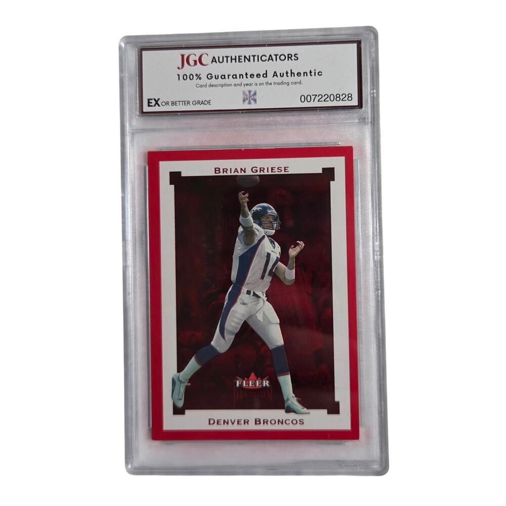Fleer Premium Brian Griese Star Ruby JGC Graded 021 Of 100 SR42 NFL 2002